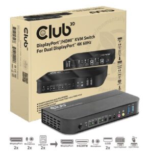 DisplayPort™/HDMI™ KVM Switch For Dual DisplayPort™ 4K 60Hz