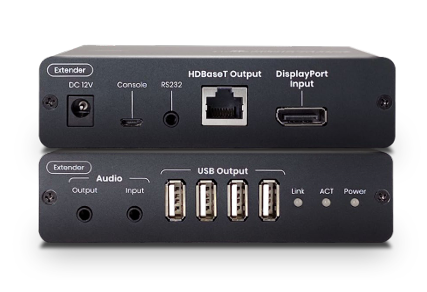 DP02U-4K6G 4K60HZ 444 DisplayPort KVM with USB CAT6a Extender 100M "TAA Compliant"