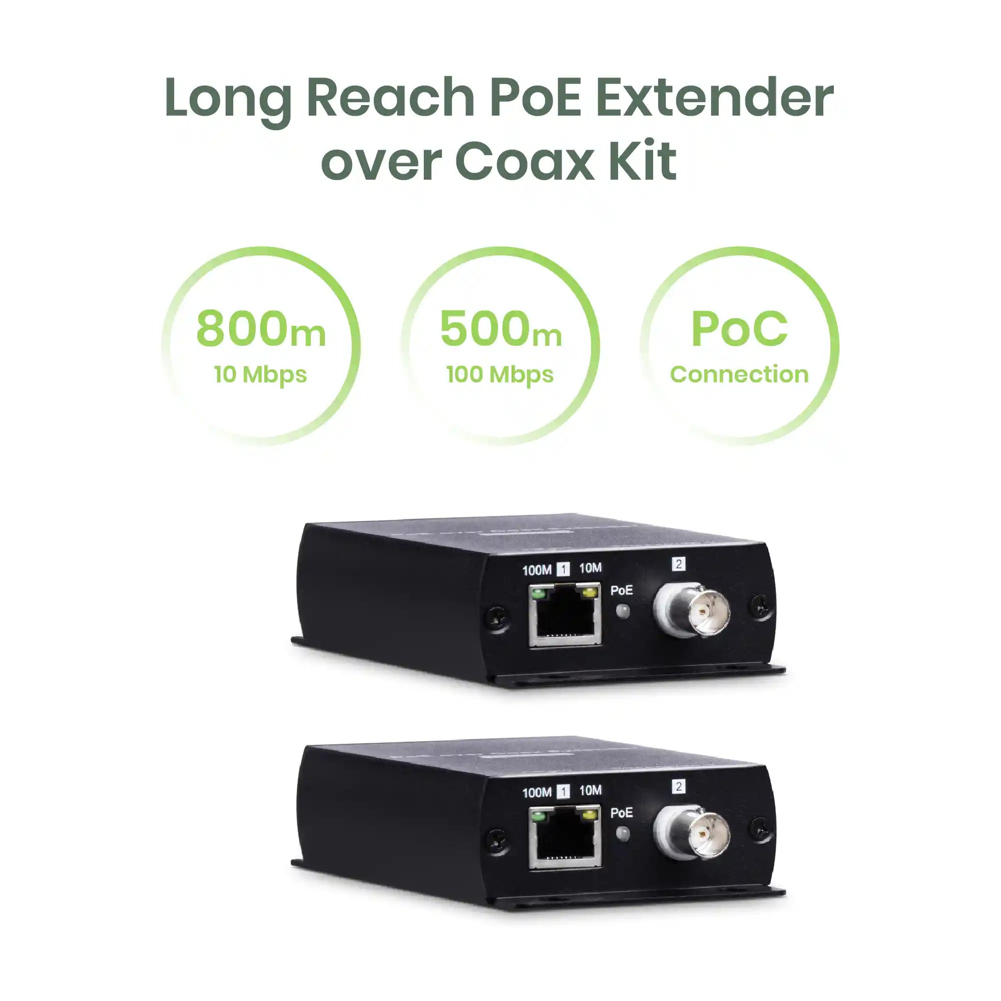 Long Reach PoE Extender over Coax Kit (TX & RX) - TAA Compliant - Image 3