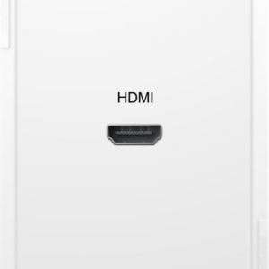PWPFV201 Iconic (Pro series) P3040VX White Vertical wall plate with TEXT and one HDMI 2.0 10 cm -Tail F-F