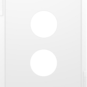 PWPNV602 Iconic (Pro series) P3040VX White Vertical wall plate with two XLR Cut out No Text