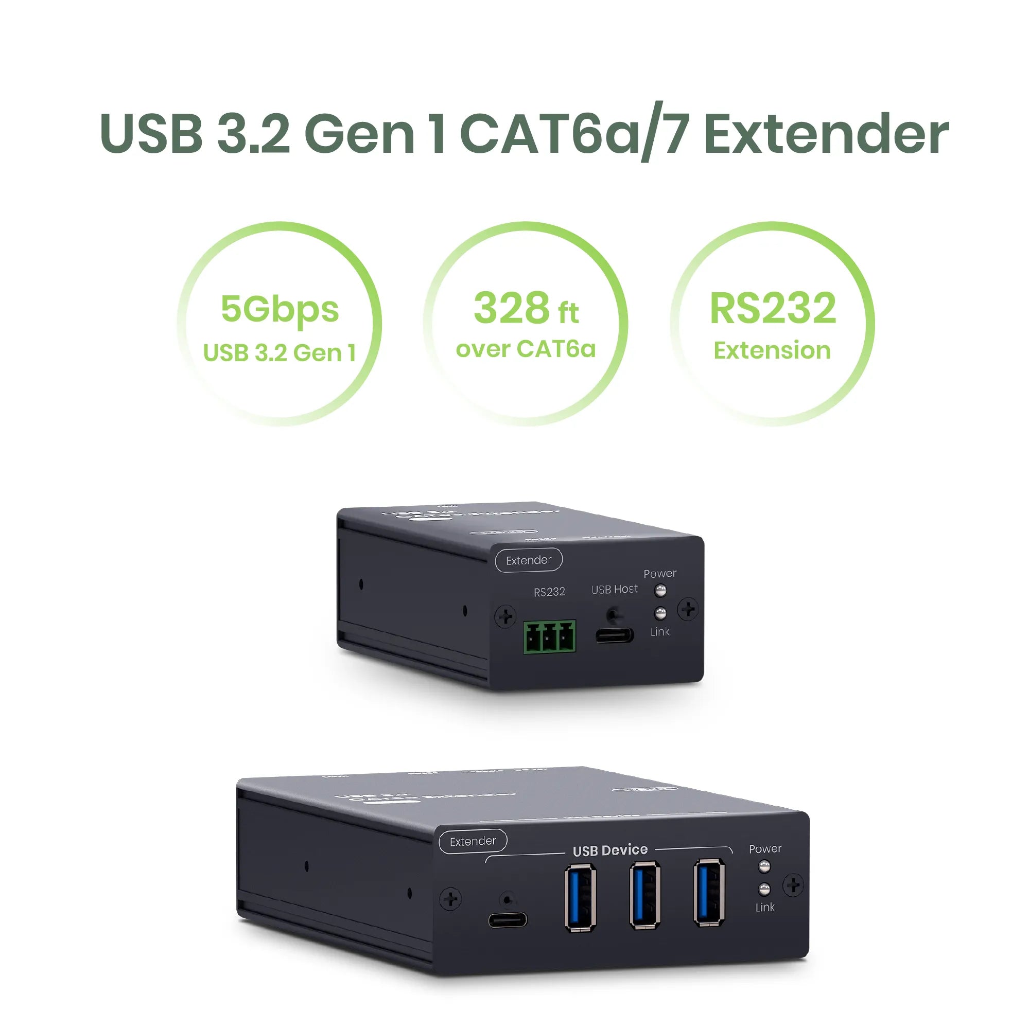 SCT USB 3.0/3.2 Gen1 Extender Kit over CAT6a 328ft - TAA Compliant - Image 2