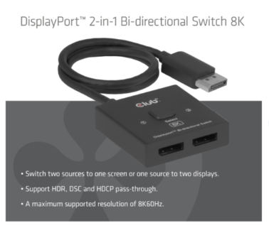 DisplayPort™ 2-in-1 Bi-directional Switch 8K DP 1.4 - Image 3
