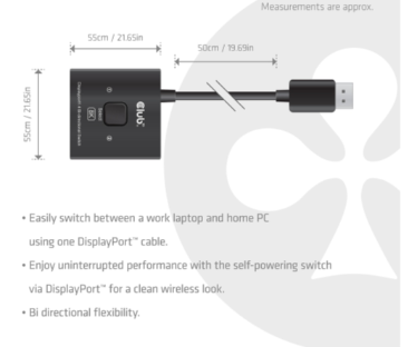 DisplayPort™ 2-in-1 Bi-directional Switch 8K DP 1.4 - Image 4